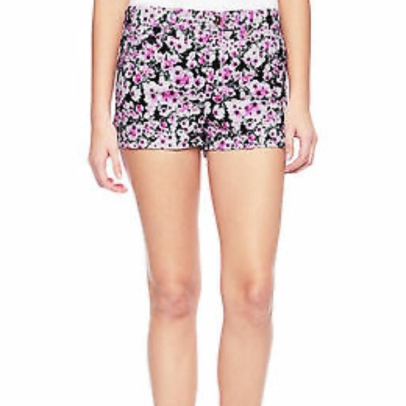 Juicy Couture Pink Floral High Rise Shorts - Picture 1 of 10